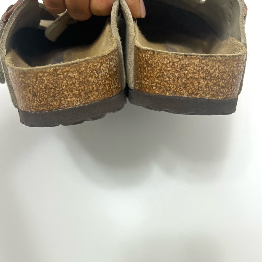 Women's Suede Slip-On Clog in Taupe - Picture 7 of 11